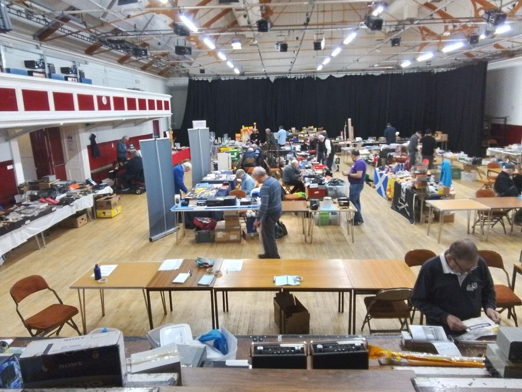 View across hall with traders tables
