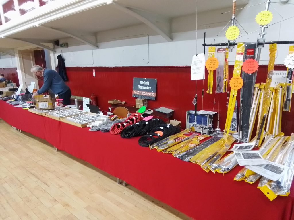 Mirfield Electronics' stall with their products on display